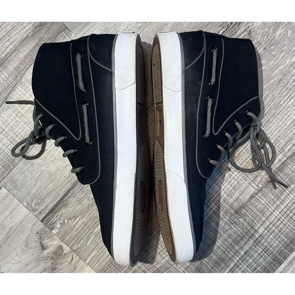 Polo Ralph Lauren Lander Chukka Hi Top Canvas Boots Shoes Size 8D Black